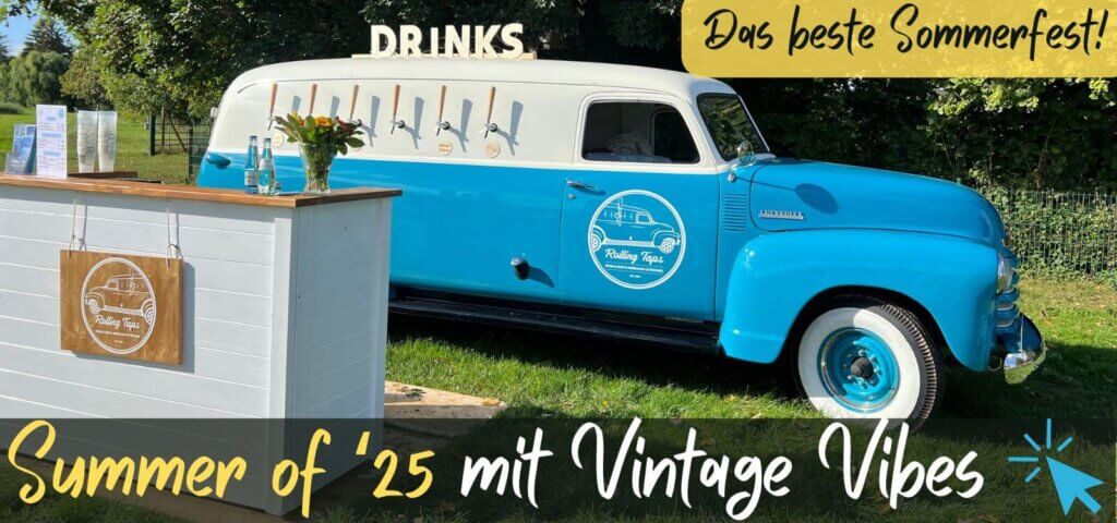Sommerfest 2025 buchen mit Rolling Taps mobile Bar und Food Caterings in NRW