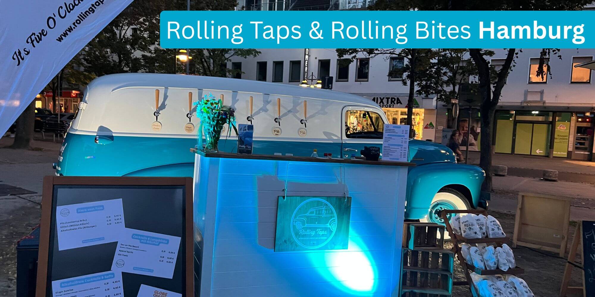 Bar Catering, Food Truck und Vintage Events in Hamburg: Rolling Taps und Rolling Bites sind ab August 2026 in Hamburg buchbar