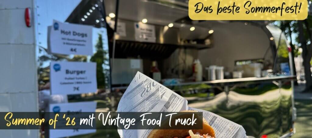 Food Truck Catering mit Vintage Food Trailer buchen - Sommerfest und Hochzeit